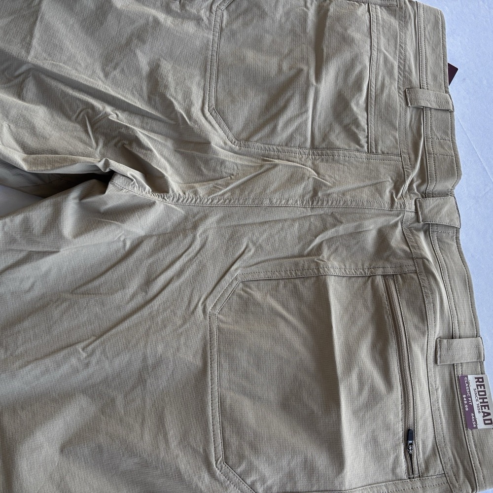 RedHead Ripstop Cargo Pants Mens 44x34 Khaki Flex Fit NWT - Picture 7 of 14